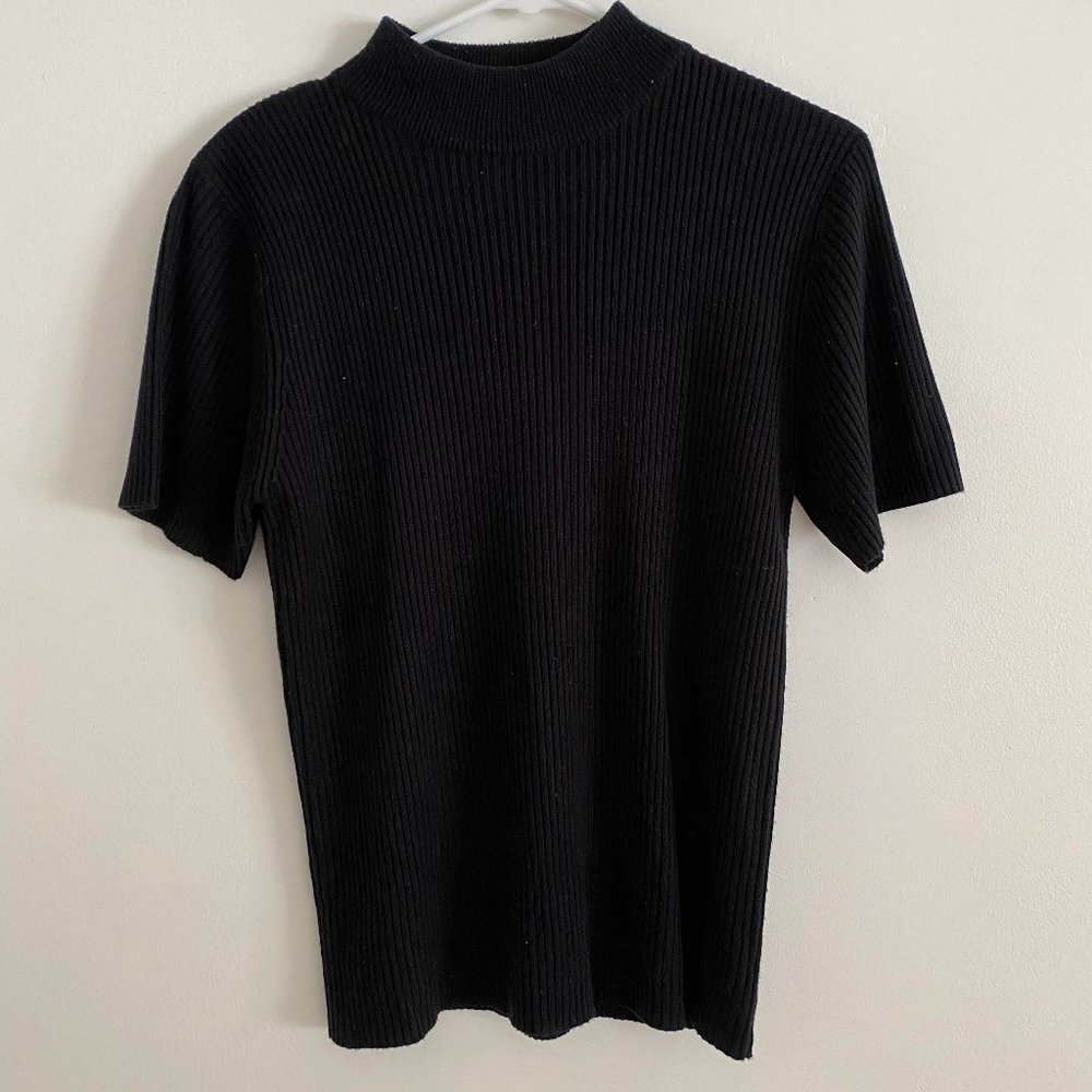 Vintage short sleeved mock neck sweater